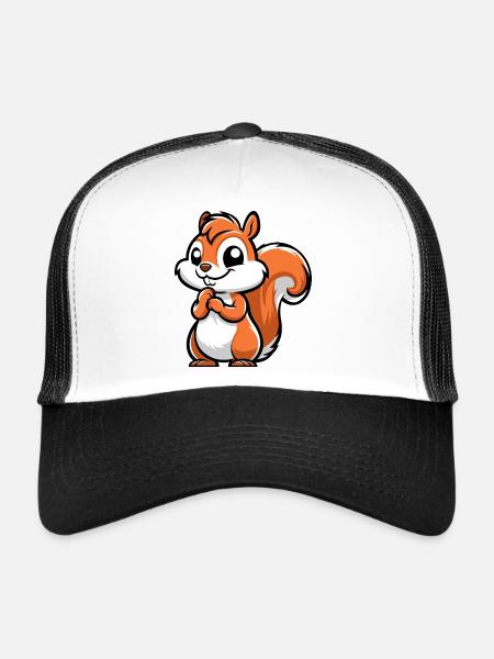Cheeky Little Squirrel - Trucker Cap - white/black - Front