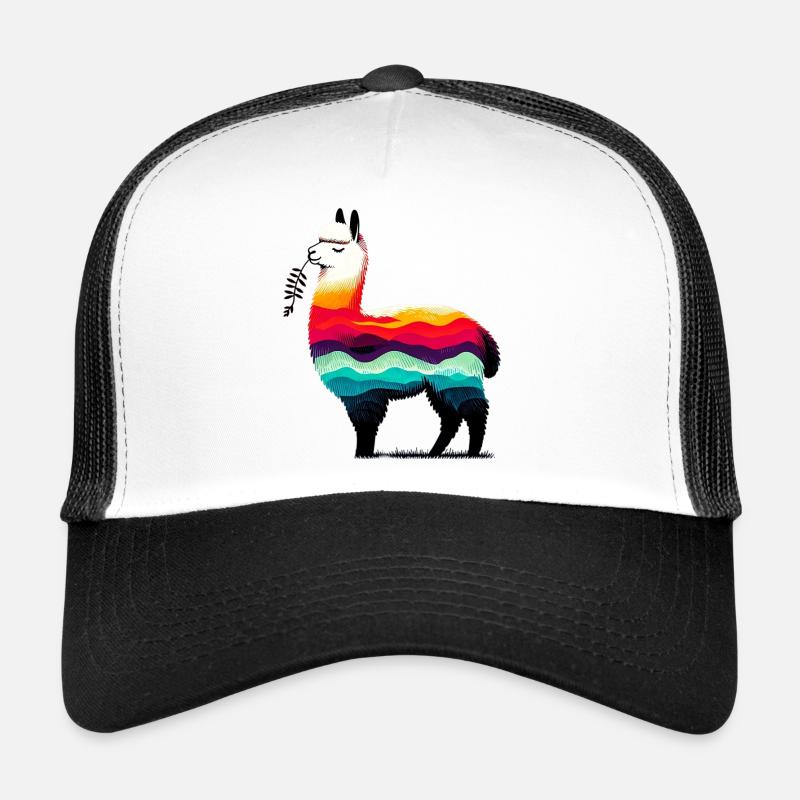 Alpaga - Casquette trucker  - blanc/noir