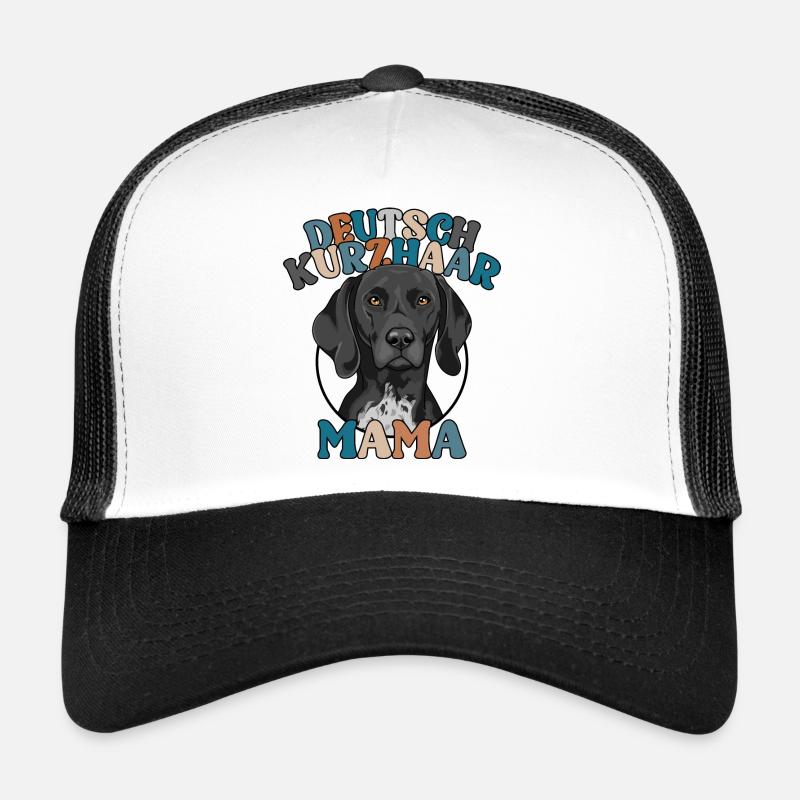 Deutsch Kurzhaar Mama Jagdhunde Hunde Wilsigns - Trucker Cap - Weiß/Schwarz