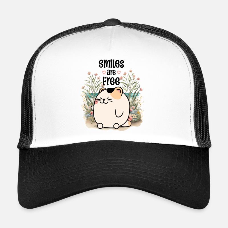 Smiles are Free - Trucker Cap - white/black