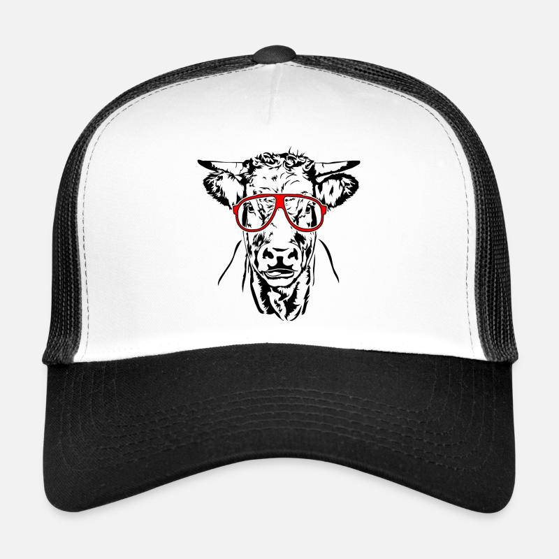 Kuh mit Brille Ochse Bulle Weide Tier Wilsigns Trucker Cap