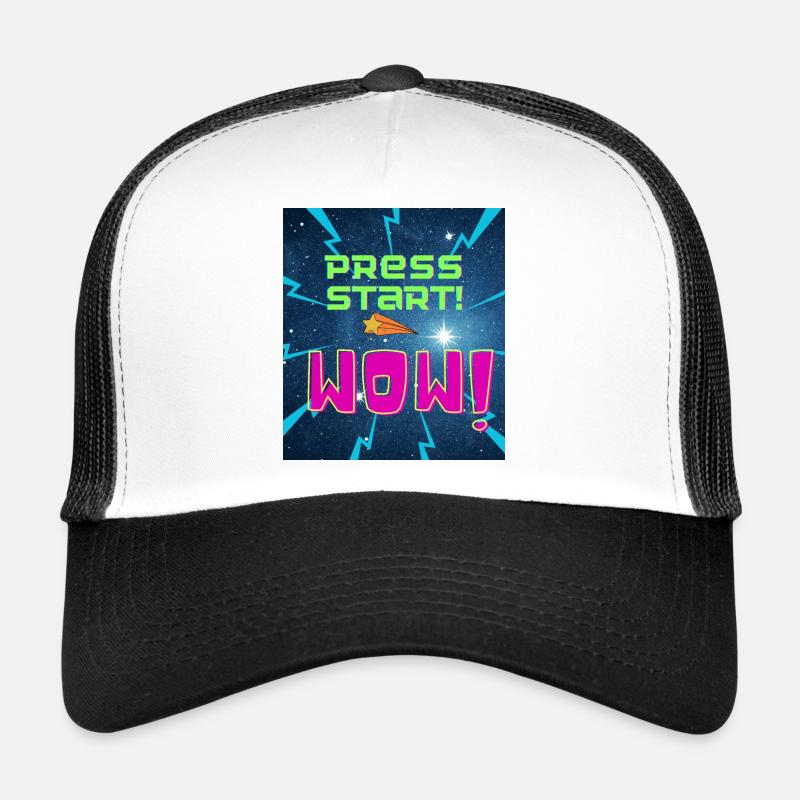 Drücken Sie auf Start! BEEINDRUCKEND! - Trucker Cap - Weiß/Schwarz