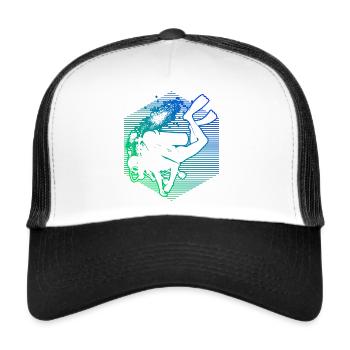 Diver Tauchen Scuba Diver Scuba Tauchen - Trucker Cap - Weiß/Schwarz - Vorne