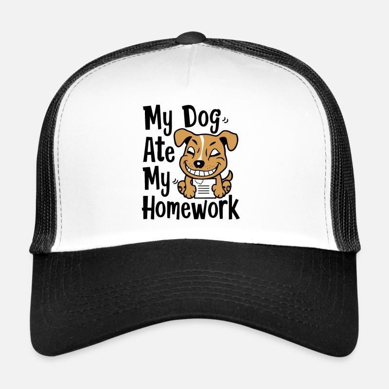 Mon chien a mangé mes devoirs Casquette trucker 