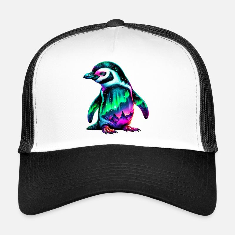 Aurora Borealis Pinguin Trucker Cap