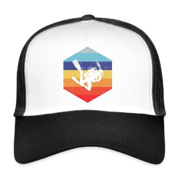 Men's Scuba Diver Diver Women's Diver - Trucker Cap - white/black - Front