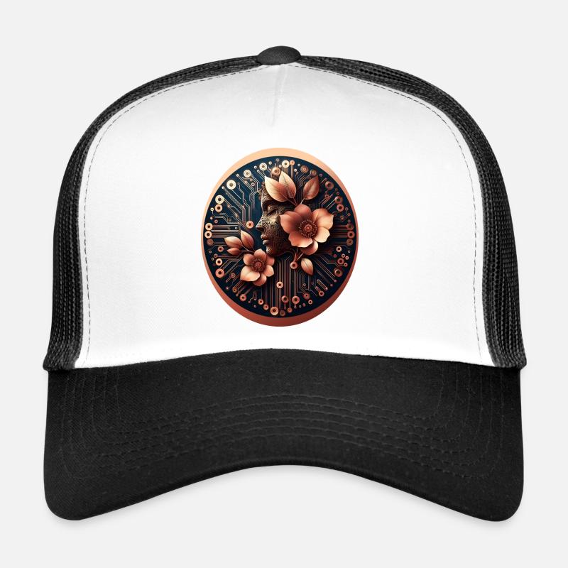 Biotechnology AI Design Flowers Trucker Cap