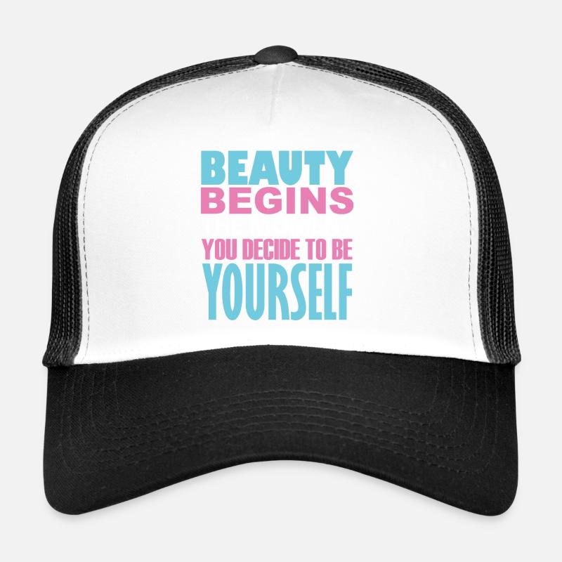 quote for transgender - Trucker Cap - white/black