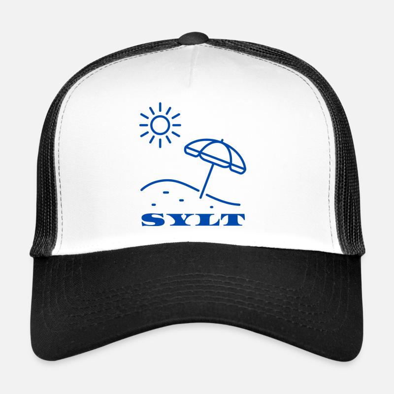 SYLT Soleil et parasol de plage Illustration Casquette trucker 