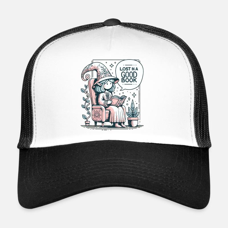 Lost in a Good Book - Trucker Cap - Weiß/Schwarz