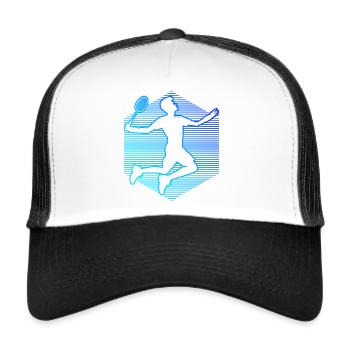 Squash Badminton Players Men Women - Trucker Cap - white/black - Front