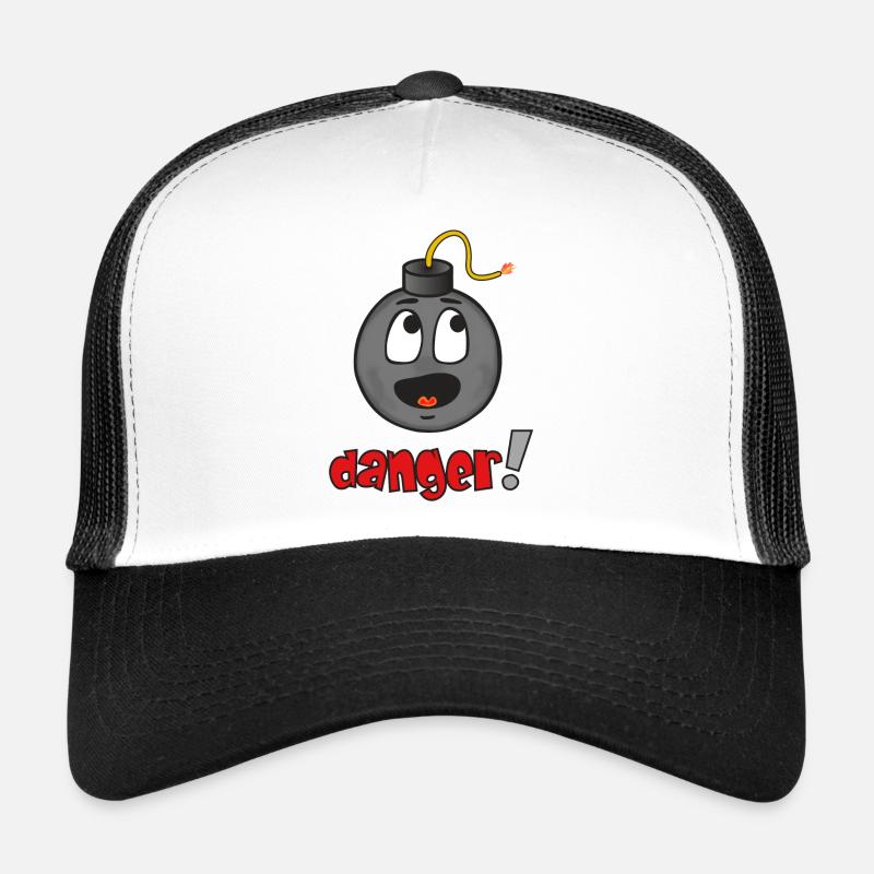 Danger Visage Explosif - Émoticône Drôle Casquette trucker 