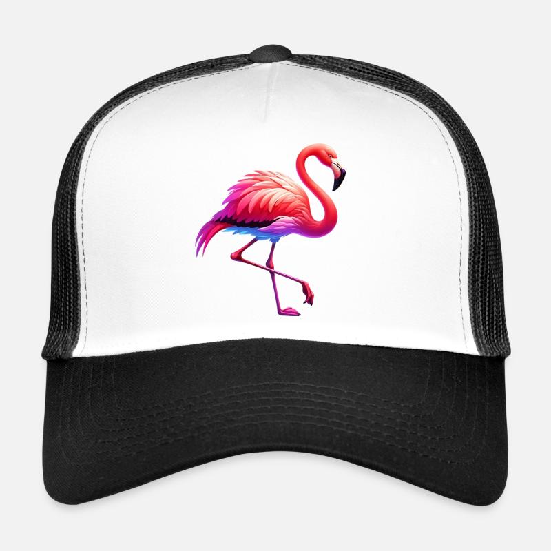 Flamingo - Trucker Cap - Weiß/Schwarz