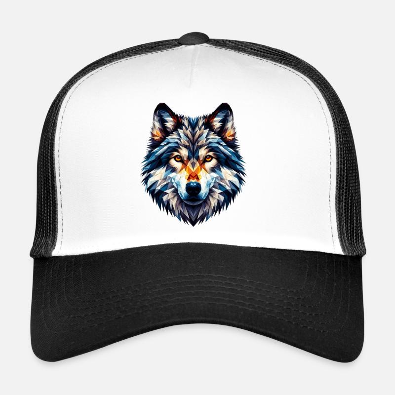 Polygonaler Wolf Trucker Cap