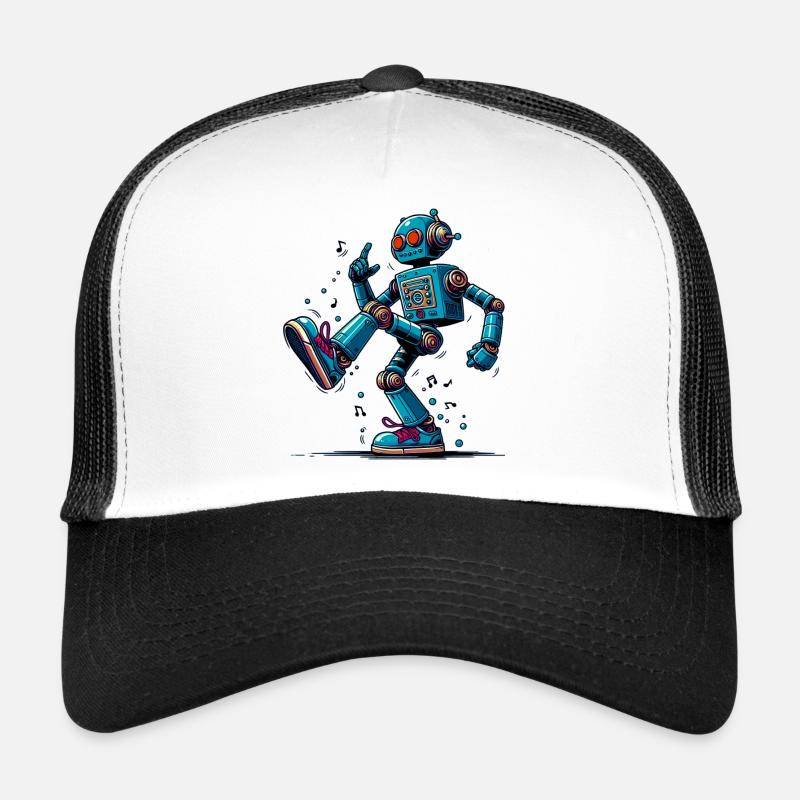 Außerirdischer außerirdischer Roboter tanzt - Trucker Cap - Weiß/Schwarz