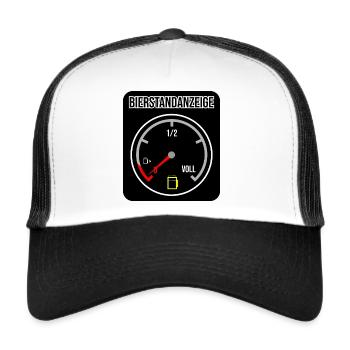 Beer Reading Fuel Gauge - Trucker Cap - white/black - Front