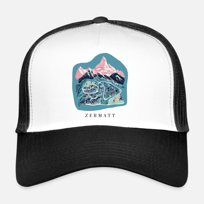 Zermatt - Trucker Cap - white/black