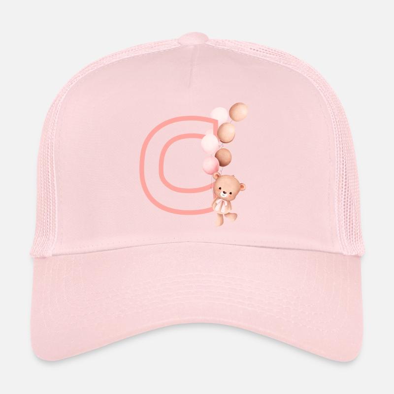 Lettre c rose ours Casquette trucker 