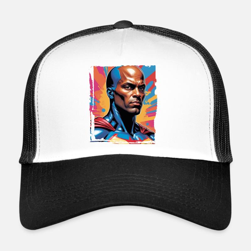 Porträt eines Sci-Fi-Superhelden - Trucker Cap - Weiß/Schwarz