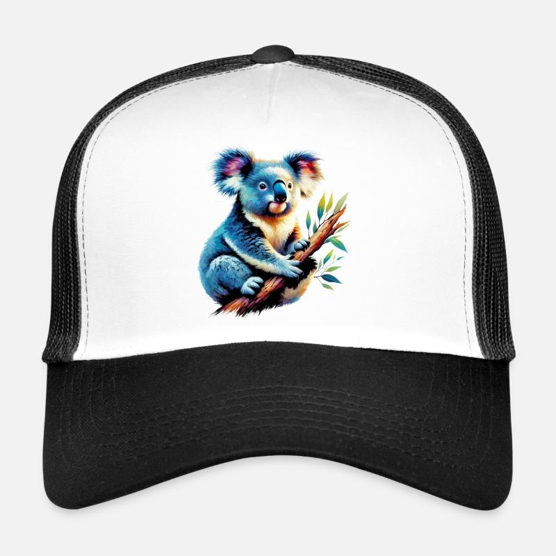 Koala - Trucker Cap - Weiß/Schwarz