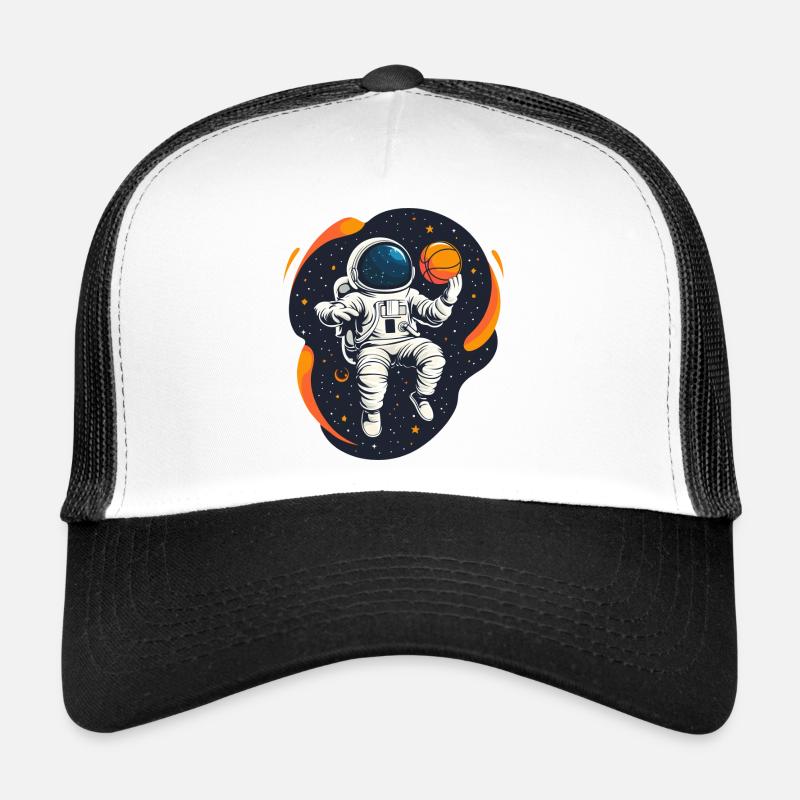 Astronaute jouant au basket-ball dans l’espace - Design amusant Casquette trucker 
