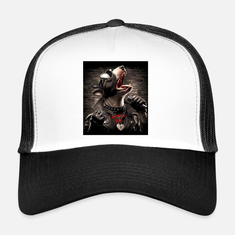 Singing Dog - Trucker Cap - white/black