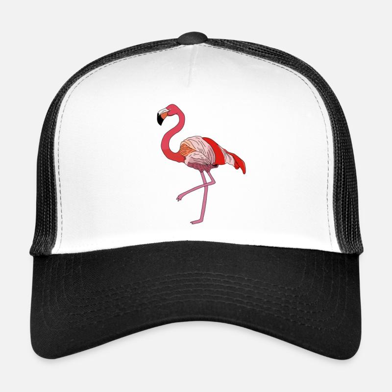 Flamingo - Trucker Cap - Weiß/Schwarz
