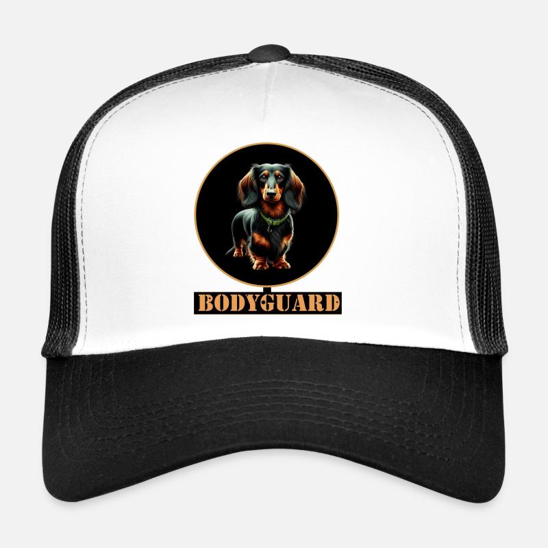 Garde du corps Teckel à poil long Casquette trucker 