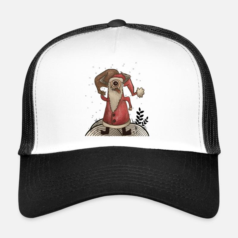Funny Santa Claus Monster - Trucker Cap - white/black