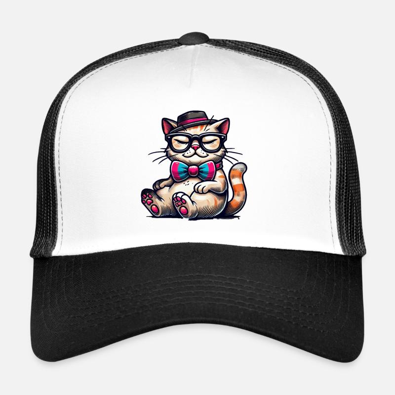 stylish cat Trucker Cap