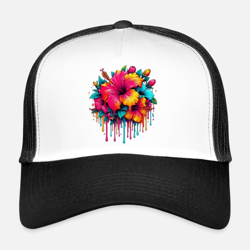 Fleurs d’hibiscus Casquette trucker 