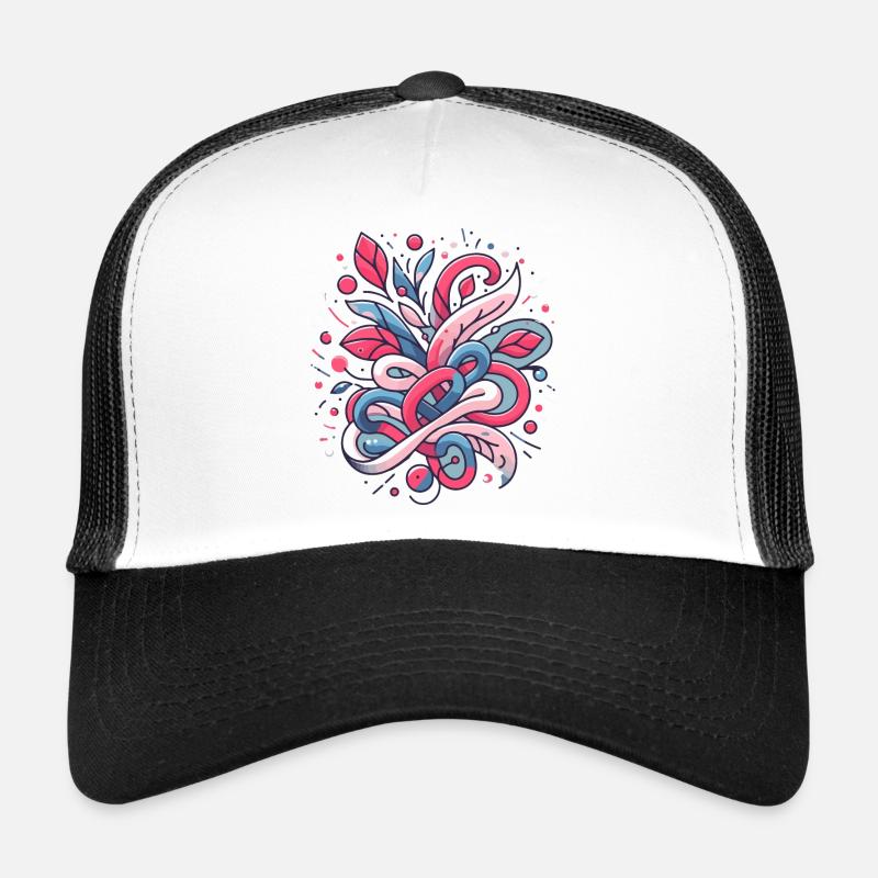 Motif floral abstrait Casquette trucker 