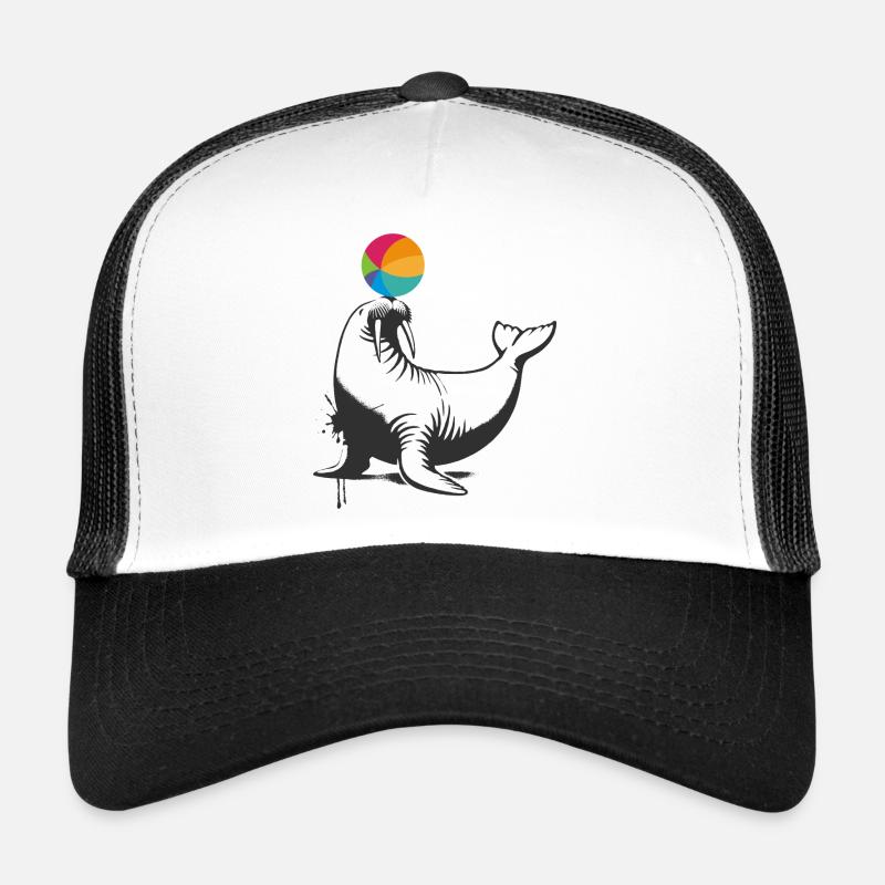 Morse avec boule colorée dans le style pochoir Casquette trucker 