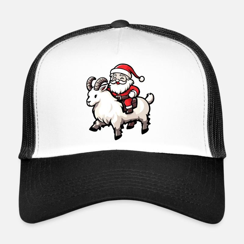 Chèvre de montagne Père Noël dessin animé Casquette trucker 