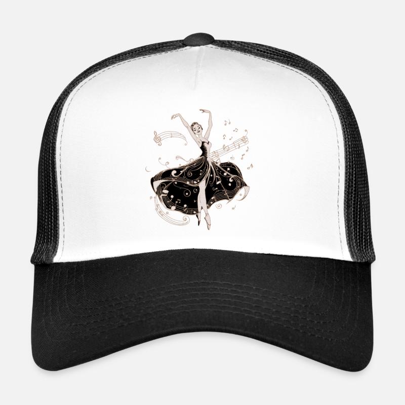Die Tänzerin des Abends. - Trucker Cap - Weiß/Schwarz