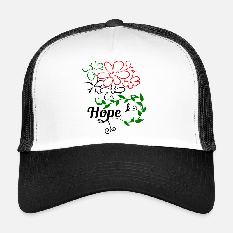 Hope Hoffnung - Casquette trucker  - blanc/noir