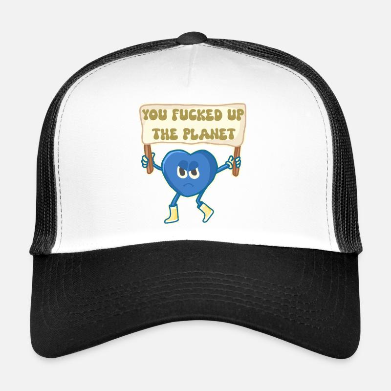 Climate activist retro mascot Trucker Cap