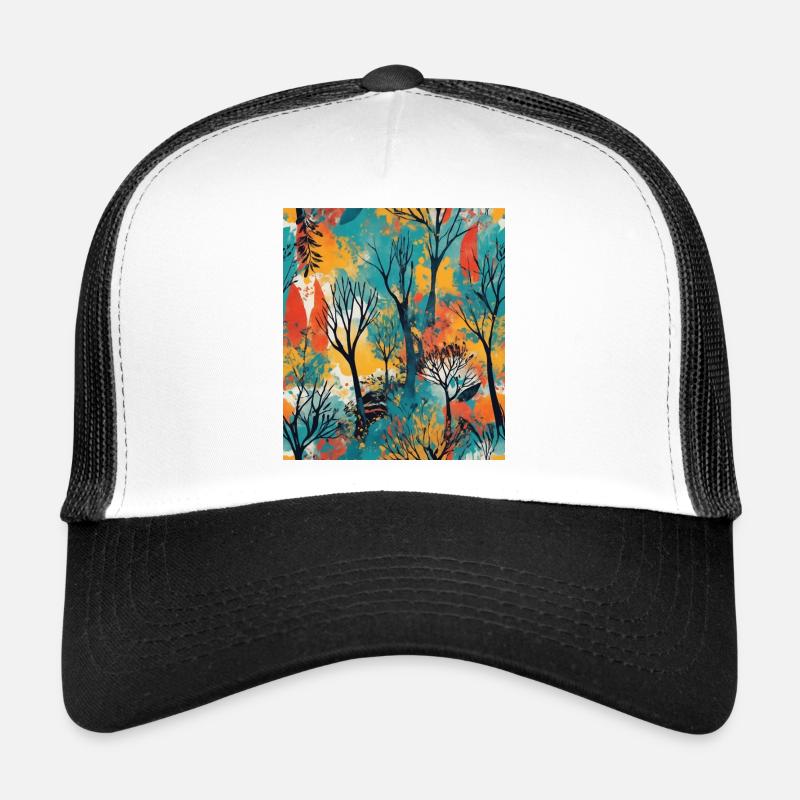 Forêt abstraite Casquette trucker 