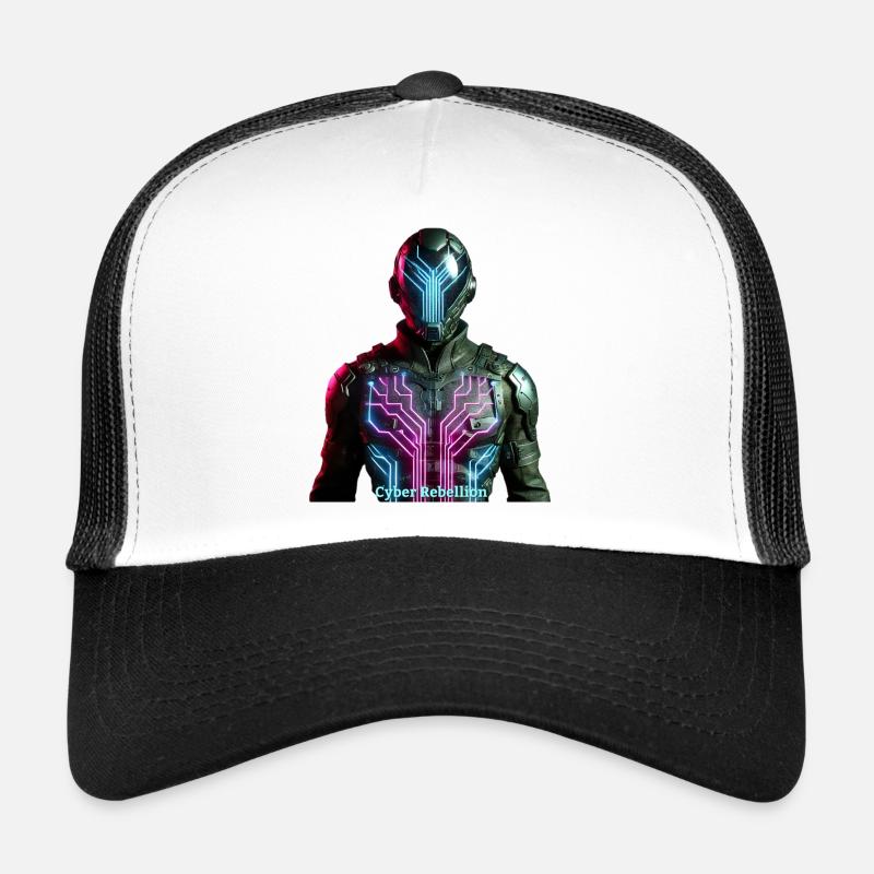 Cyber Rebellion - Digital Phantom Trucker Cap