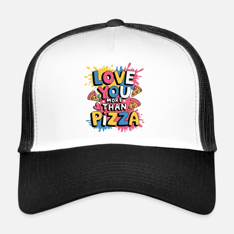 Ich liebe dich mehr als Pizza 2025, Valentinstag Trucker Cap