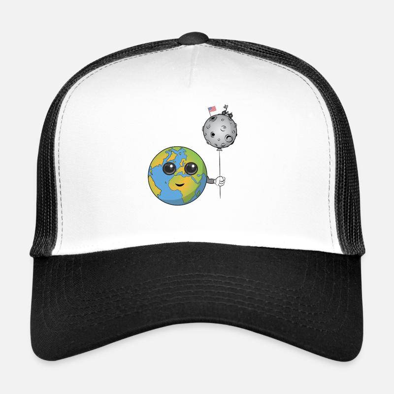 Erde mit einem Mondballon Trucker Cap