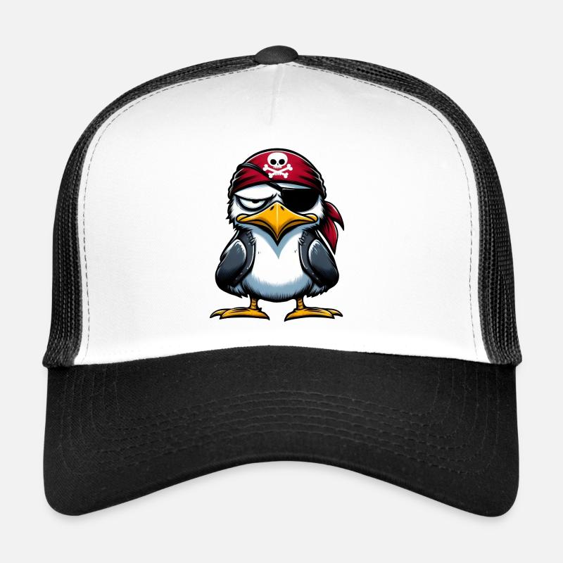 mouette pirate bandeau oeil Casquette trucker 