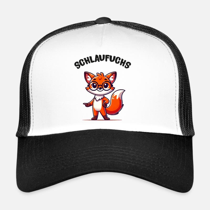 fuchs schlau - Trucker Cap - Weiß/Schwarz