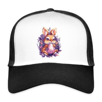 Ostern Osterei Osterhase - Trucker Cap - Weiß/Schwarz - Vorne