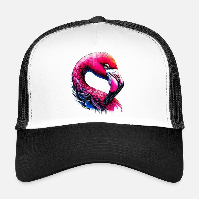 Flamingo - Trucker Cap - Weiß/Schwarz