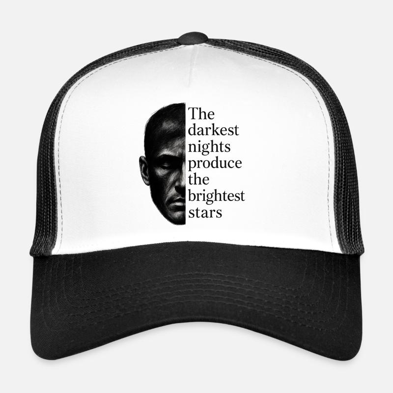 "Half face Light, Half Words" Trucker Cap