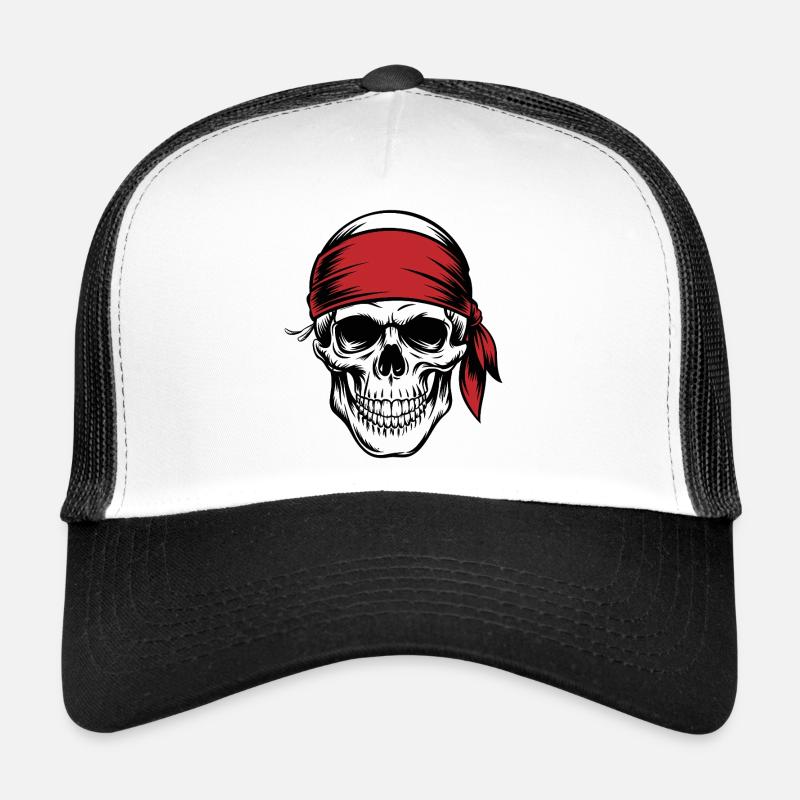 Crâne de pirate Casquette trucker 