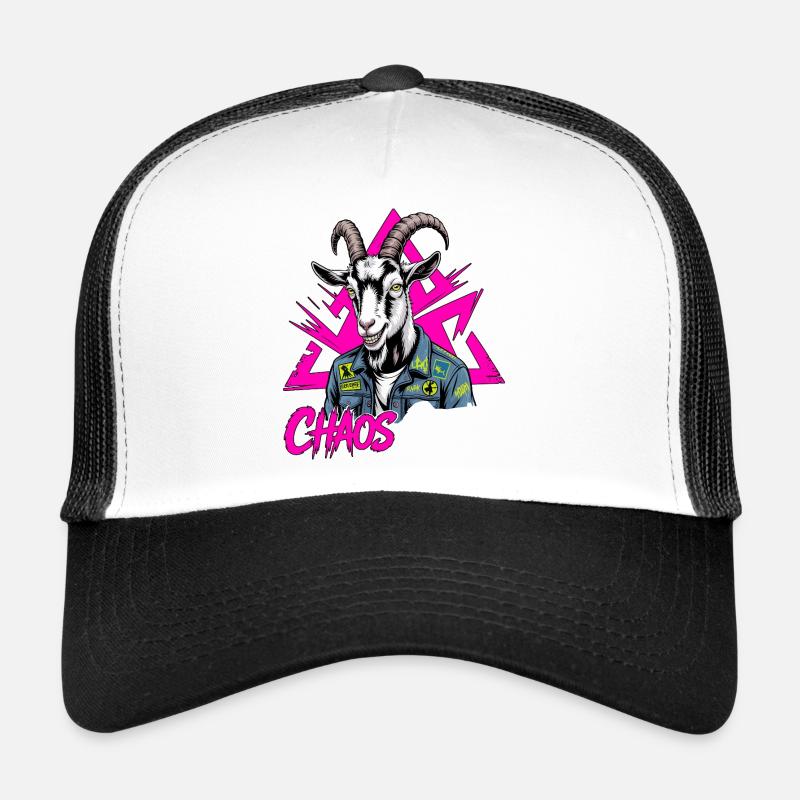 Chaos Chèvre Punk Rock Design Casquette trucker 