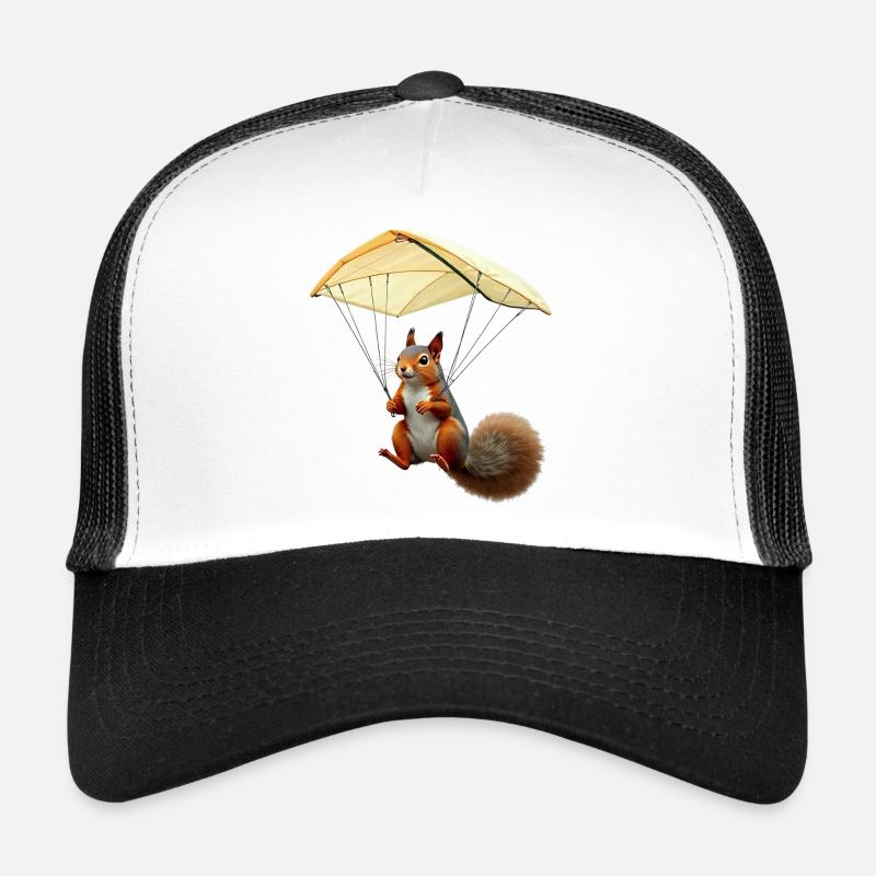 Écureuil volant - Casquette trucker - blanc/noir