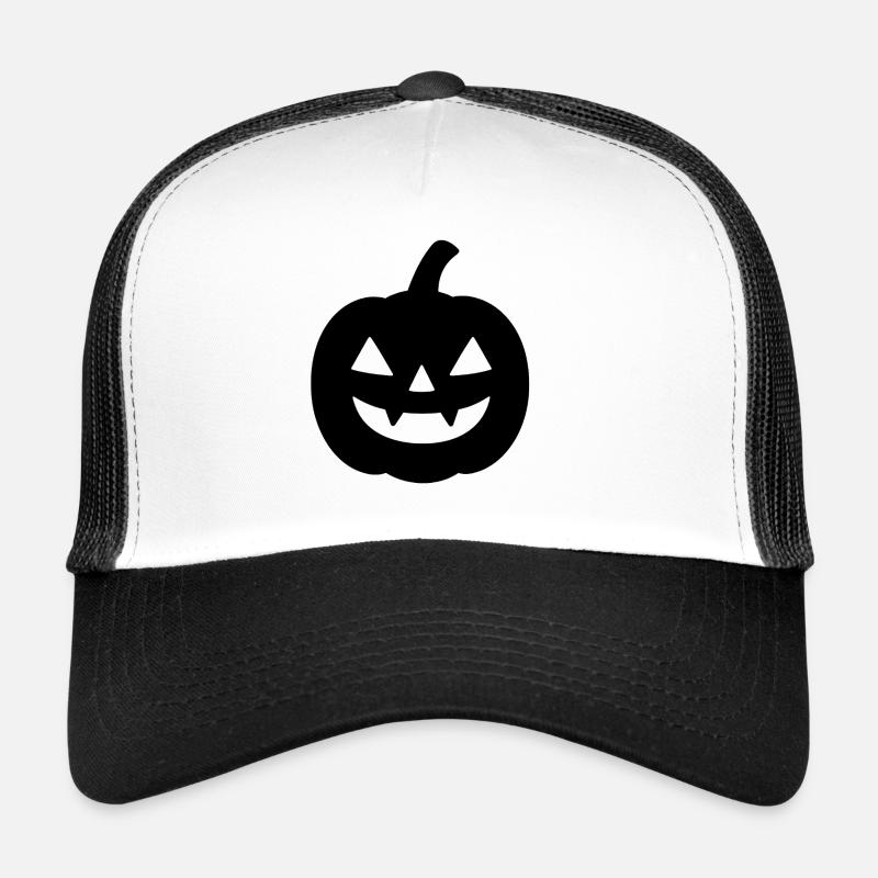 Spooky Pumpkin Mask Halloween Design Trucker Cap